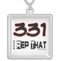 I Rep That 331 Area Code Necklace