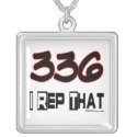 I Rep That 336 Area Code Custom Necklace