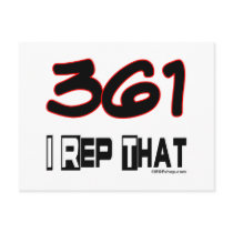 I Rep That 361 Area Code Postcard
