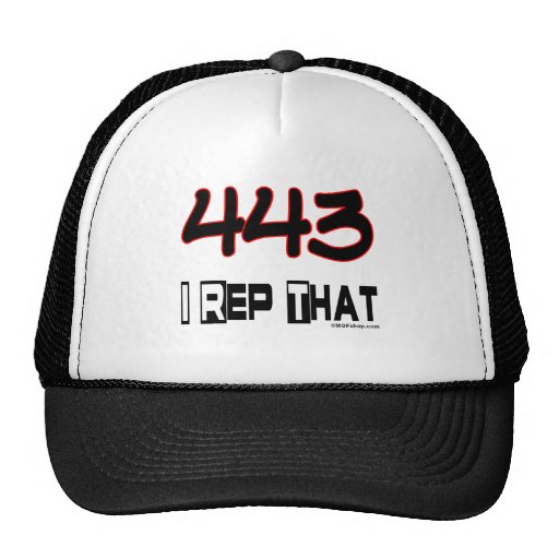 i-rep-that-443-area-code-trucker-hat-zazzle