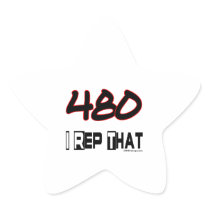 I Rep That 480 Area Code Stickers