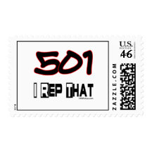 I Rep That 501 Area Code Stamp