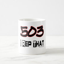 I Rep That 503 Area Code Mugs
