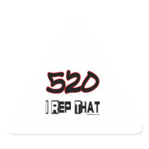 I Rep That 520 Area Code Triangle Sticker