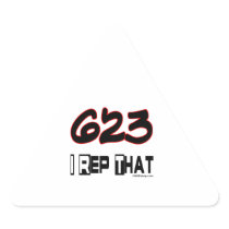 I Rep That 623 Area Code Triangle Sticker