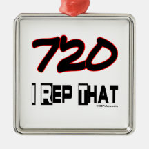I Rep That 720 Area Code Christmas Tree Ornaments