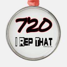I Rep That 720 Area Code Ornament