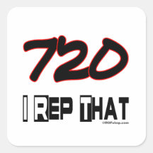 I Rep That 720 Area Code Sticker
