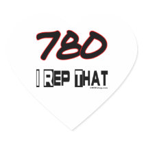 I Rep That 780 Area Code Stickers