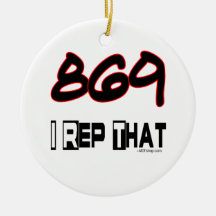 I Rep That 869 Area Code Christmas Ornaments