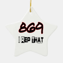 I Rep That 869 Area Code Christmas Tree Ornaments