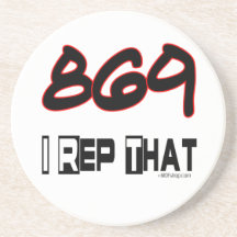 I Rep That 869 Area Code Coasters