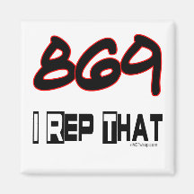 I Rep That 869 Area Code Refrigerator Magnets