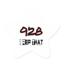 I Rep That 928 Area Code Star Stickers