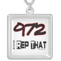 I Rep That 972 Area Code Personalized Necklace