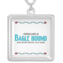 I Rescued a Bagle Hound (Male) Dog Adoption Design Pendants