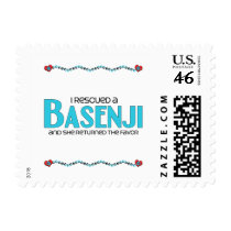 I Rescued a Basenji (Female Dog) Postage Stamp