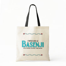 I Rescued a Basenji (Male Dog) Tote Bag