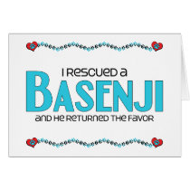 I Rescued a Basenji (Male Dog) Cards