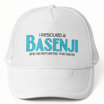 I Rescued a Basenji (Male Dog) Mesh Hats
