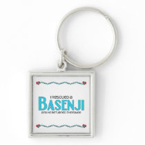 I Rescued a Basenji (Male Dog) Key Chain