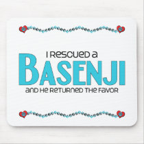 I Rescued a Basenji (Male Dog) Mouse Pad