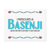 I Rescued a Basenji (Male Dog) Post Card