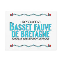I Rescued a Basset Fauve de Bretagne (Female Dog) Postcards