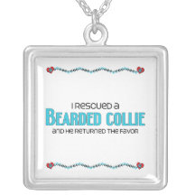 I Rescued a Bearded Collie (Male Dog) Jewelry