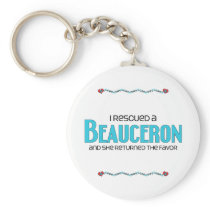 I Rescued a Beauceron (Female Dog) Key Chains