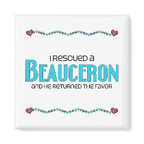 I Rescued a Beauceron (Male Dog) Magnet