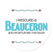 I Rescued a Beauceron (Male Dog) Sticker
