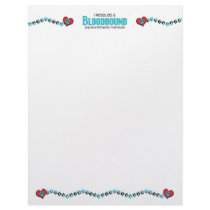 I Rescued a Bloodhound (Female Dog) Customized Letterhead