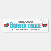 I Rescued a Border Collie (Female Dog) Bumper Stickers