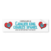 I Rescued a Cavalier King Charles Spaniel (Male) Bumper Stickers