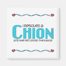 I Rescued a Chion (Female) Dog Adoption Design Magnets