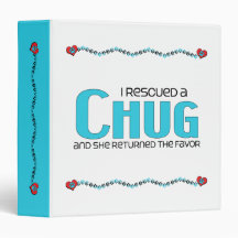 I Rescued a Chug (Female) Dog Adoption Design Binder