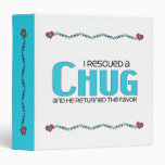 I Rescued a Chug (Male) Dog Adoption Design Vinyl Binders