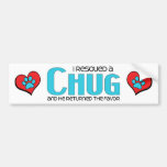 I Rescued a Chug (Male) Dog Adoption Design Bumper Sticker