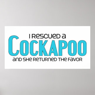 cockapoo rescued adoption dog female posters print prints