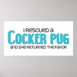 I Rescued a Cocker Pug (Female) Dog Adoption Poster