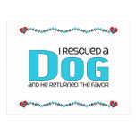 I Rescued a Dog (Male Dog) Post Card