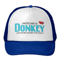 I Rescued a Donkey (Male Donkey) Mesh Hats
