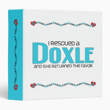 I Rescued a Doxle (Female) Dog Adoption Design Binder
