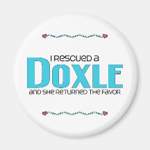 I Rescued a Doxle (Female) Dog Adoption Design Magnet