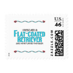I Rescued a Flat-Coated Retriever (Male Dog) postage