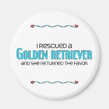 I Rescued a Golden Retriever (Female Dog) Magnets