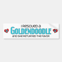 I Rescued a Goldendoodle (Female) Dog Adoption Bumper Sticker