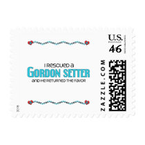 I Rescued a Gordon Setter (Male Dog) Stamps