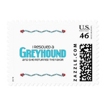I Rescued a Greyhound (Female Dog) Postage Stamp